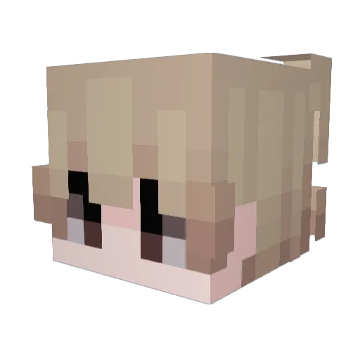 Mitica Minecraft avatar head, 3D render