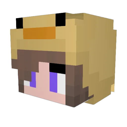 Mitie_ Minecraft avatar head, 3D render