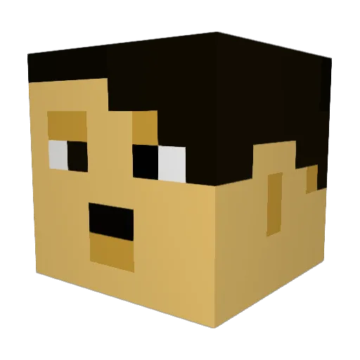 Mitk0 Minecraft avatar head, 3D render