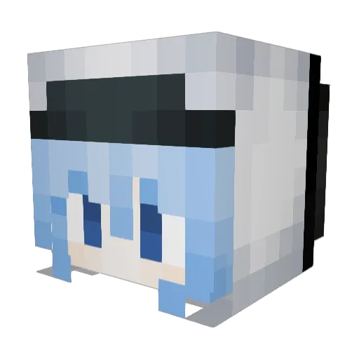 Mitmensch Minecraft avatar head, 3D render