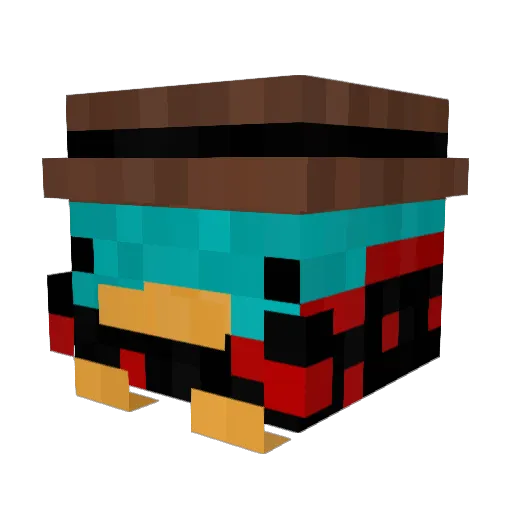 Mitonich Minecraft avatar head, 3D render