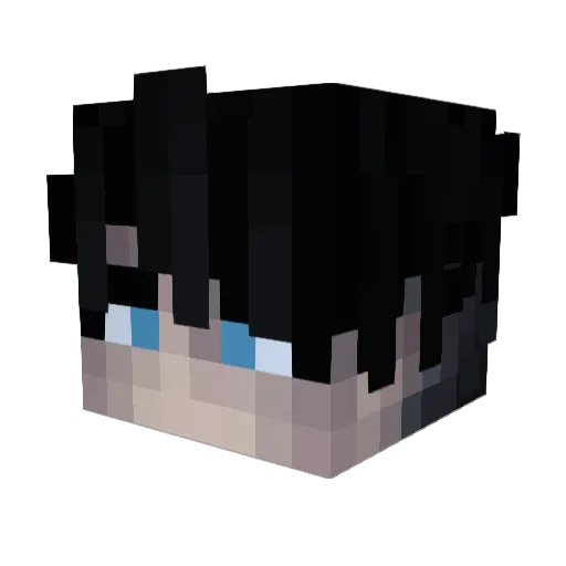 Mitpixel_1 Minecraft avatar head, 3D render
