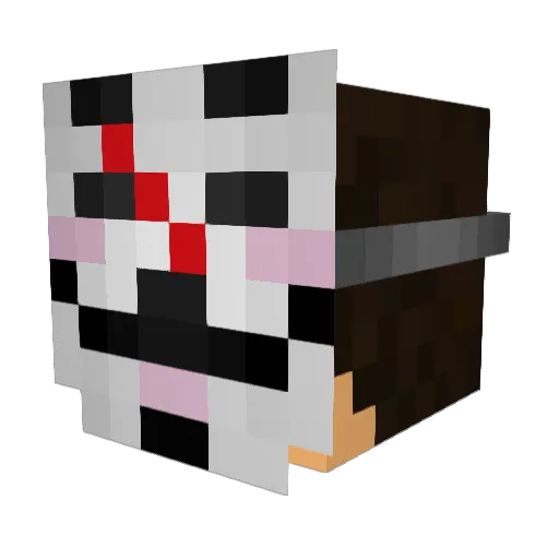 Mitqum Minecraft avatar head, 3D render