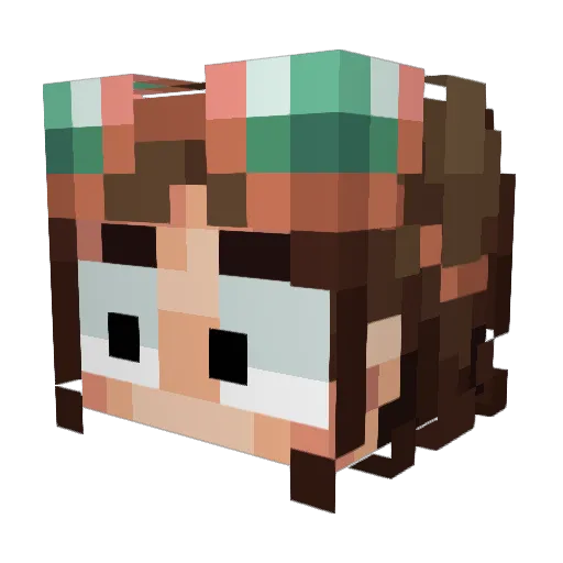 MitraIsUnfunny Minecraft avatar head, 3D render