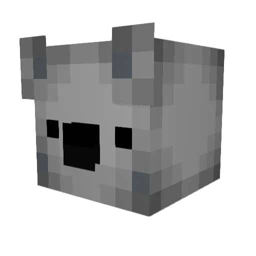 Mitrakas Minecraft avatar head, 3D render