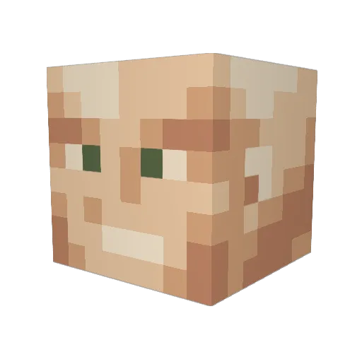 Mitral_ Minecraft avatar head, 3D render