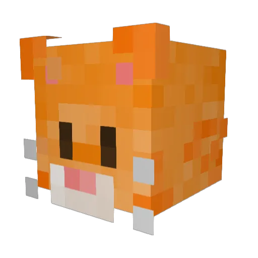 Mitsouka Minecraft avatar head, 3D render
