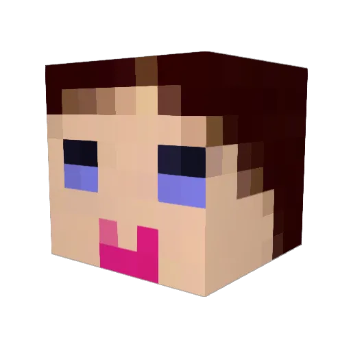 Mitsu_chan Minecraft avatar head, 3D render