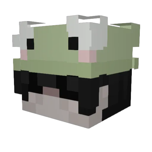 Mitsubaa Minecraft avatar head, 3D render