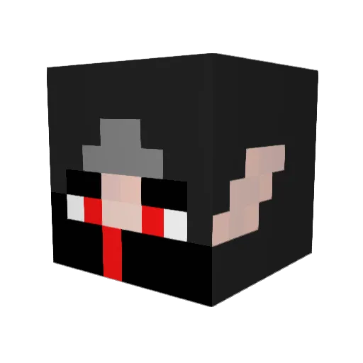 Mitsuki2 Minecraft avatar head, 3D render