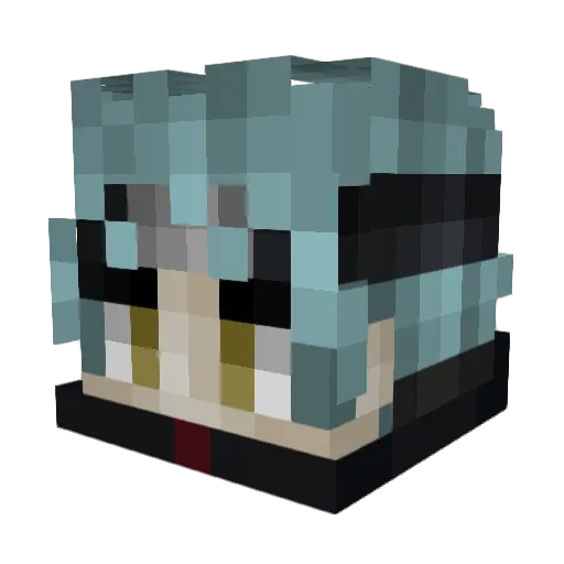 Mitsuki Minecraft avatar head, 3D render