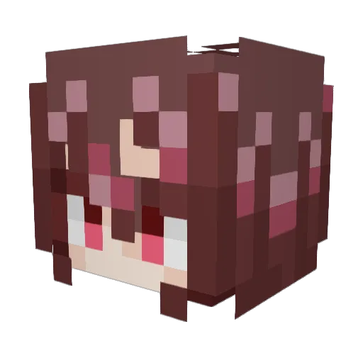 MitsukiKazen Minecraft avatar head, 3D render