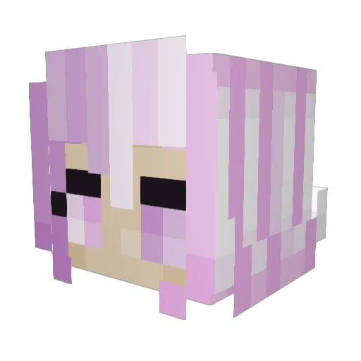 MitsukoKurosawa Minecraft avatar head, 3D render