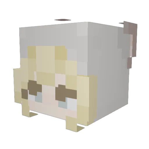 Mitsumeru Minecraft avatar head, 3D render