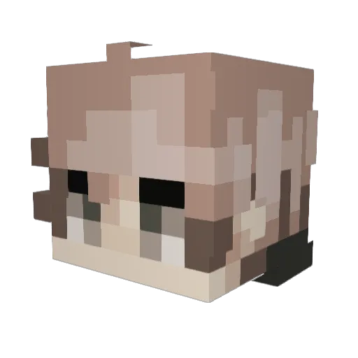 Mittaguy Minecraft avatar head, 3D render