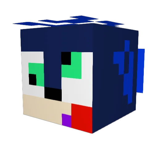 Mittans Minecraft avatar head, 3D render