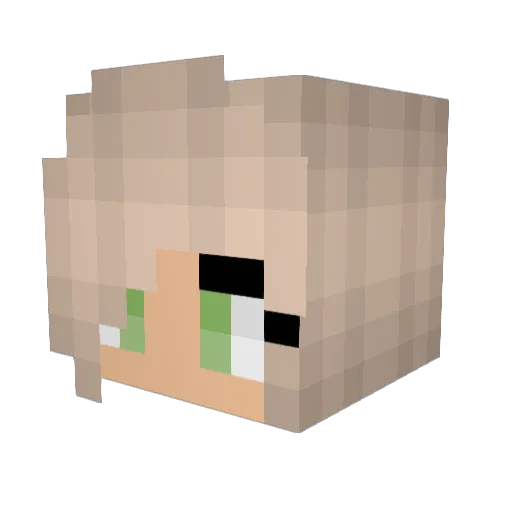 Mittens000 Minecraft avatar head, 3D render