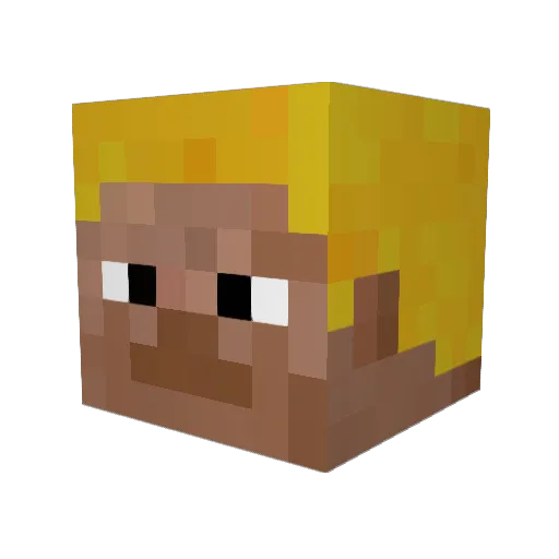 Mitthryl Minecraft avatar head, 3D render
