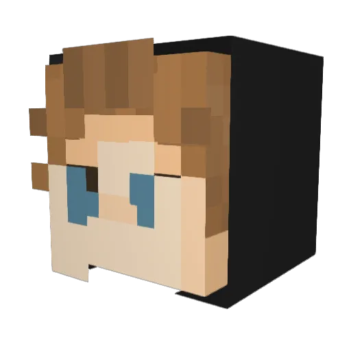 Mittianski Minecraft avatar head, 3D render