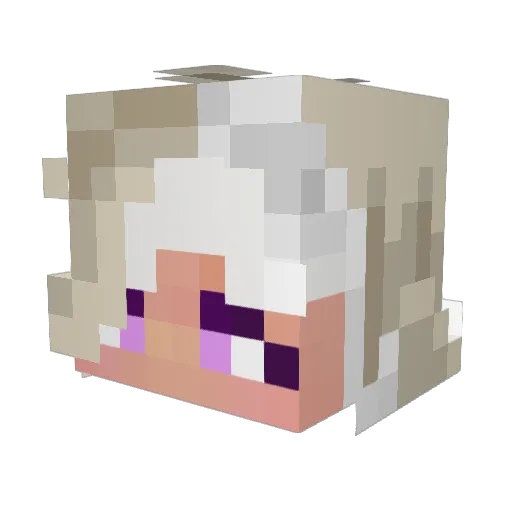 Mittnss Minecraft avatar head, 3D render