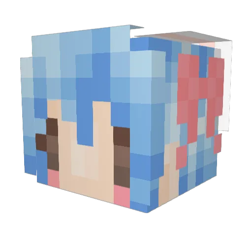 MittyMoxx Minecraft avatar head, 3D render