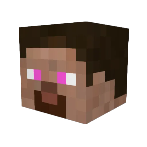 Mitus_ Minecraft avatar head, 3D render