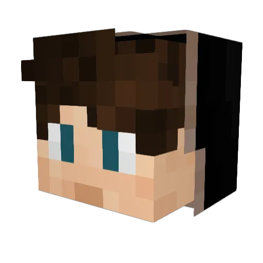 MitxhB Minecraft avatar head, 3D render