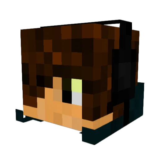 Mitzelpretzel Minecraft avatar head, 3D render