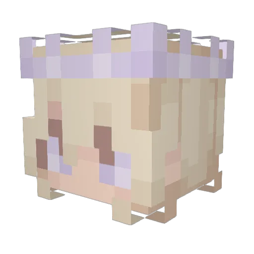 Mitzicookie Minecraft avatar head, 3D render