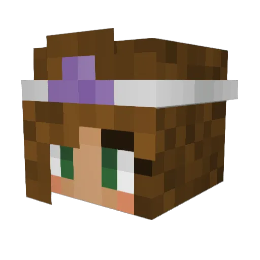 MitzukiHime Minecraft avatar head, 3D render