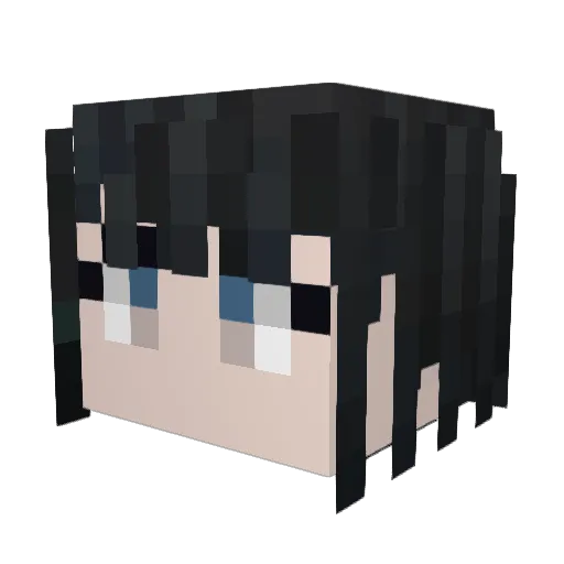 Mitzuriki Minecraft avatar head, 3D render