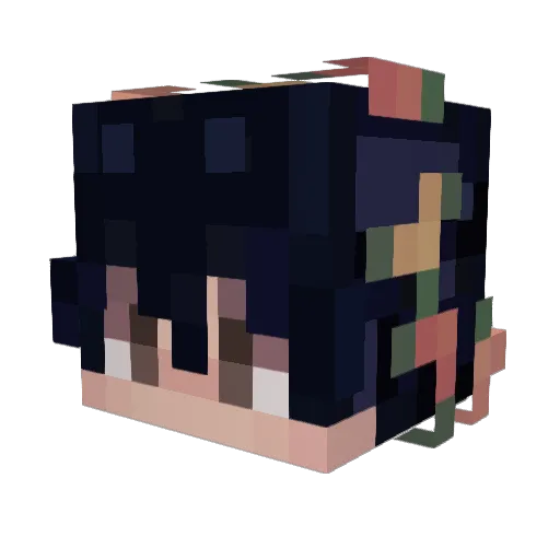 Mitzuyo Minecraft avatar head, 3D render