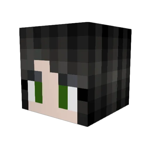 MiuCannibal Minecraft avatar head, 3D render