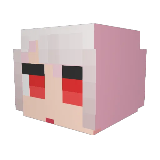 Miu_9 Minecraft avatar head, 3D render