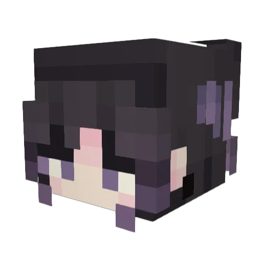 Miukha Minecraft avatar head, 3D render