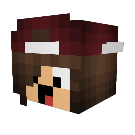 Miuki_B Minecraft avatar head, 3D render