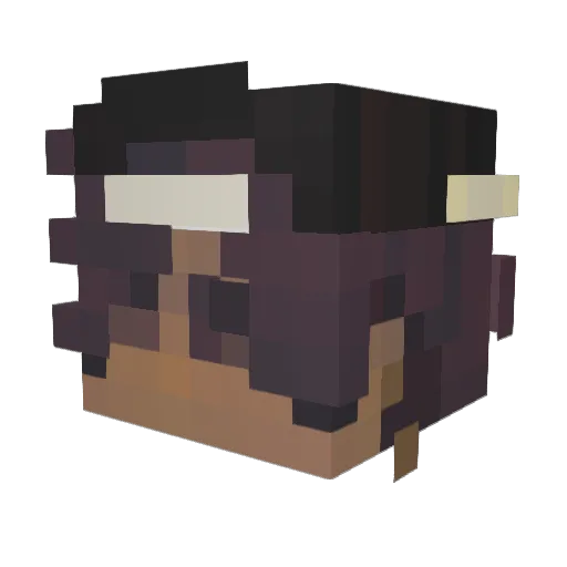 Mium00 Minecraft avatar head, 3D render