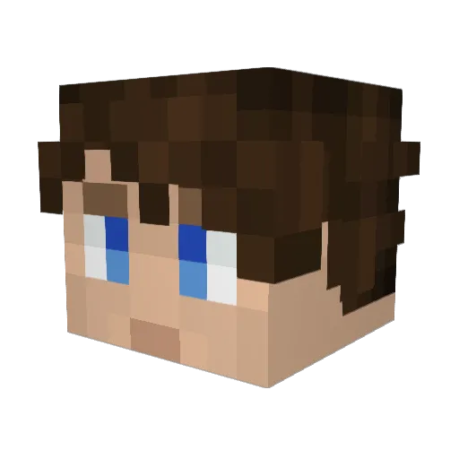 Miun_ Minecraft avatar head, 3D render