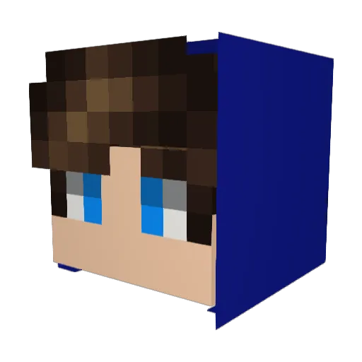 Miuplayer Minecraft avatar head, 3D render