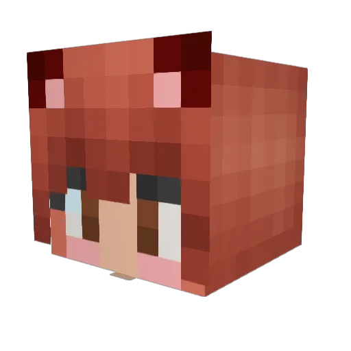 Miura_kitty Minecraft avatar head, 3D render