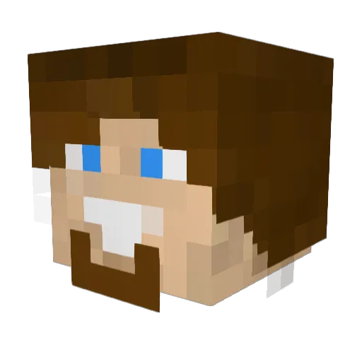Miurion Minecraft avatar head, 3D render