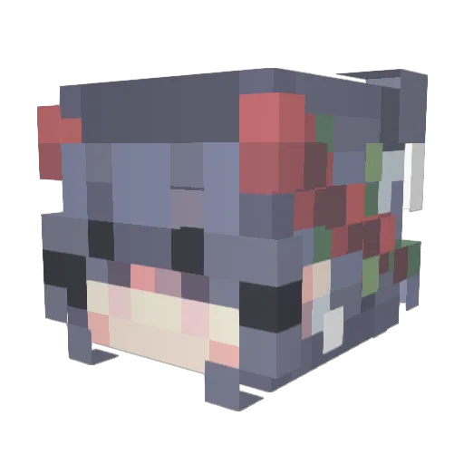 Miuryal Minecraft avatar head, 3D render