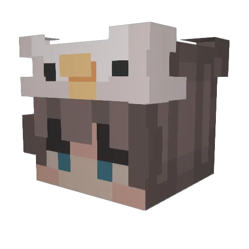 Miusawr Minecraft avatar head, 3D render