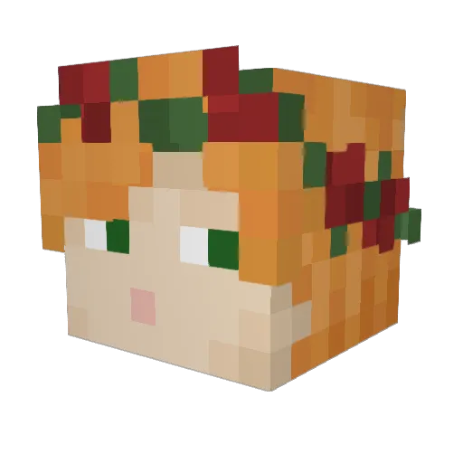 Miuuuuu Minecraft avatar head, 3D render