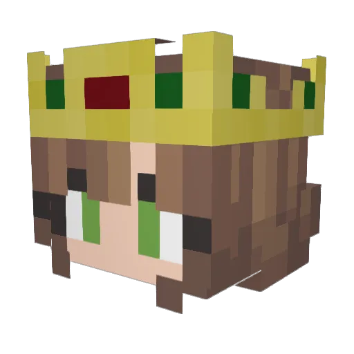 Mivellia Minecraft avatar head, 3D render