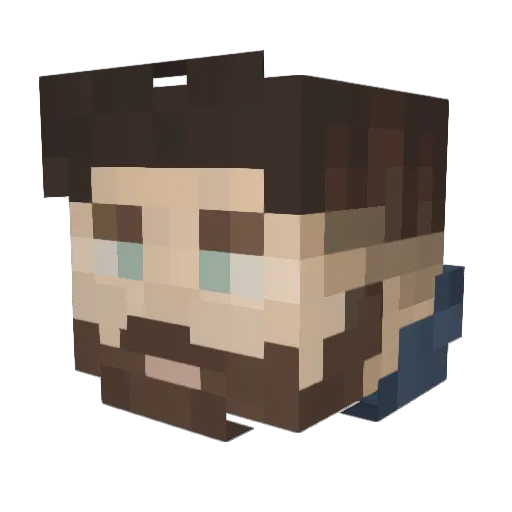 Miven Minecraft avatar head, 3D render