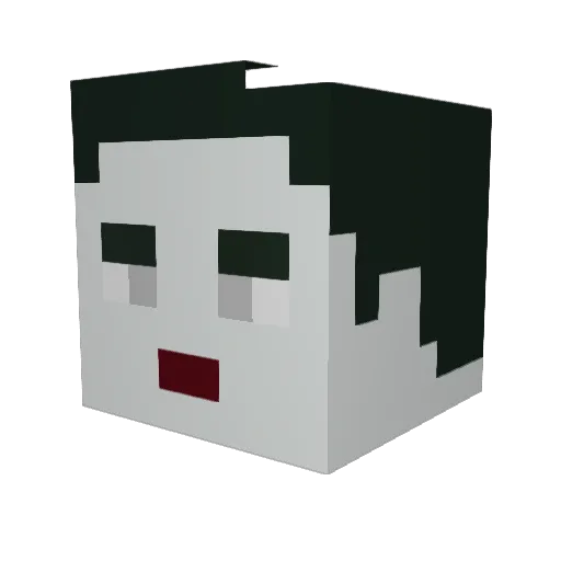 Mivja Minecraft avatar head, 3D render