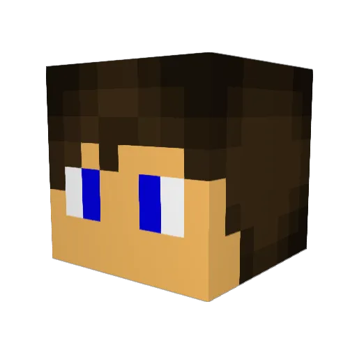 Miwan8 Minecraft avatar head, 3D render