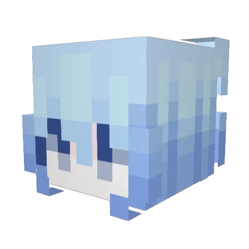 Miwiius Minecraft avatar head, 3D render