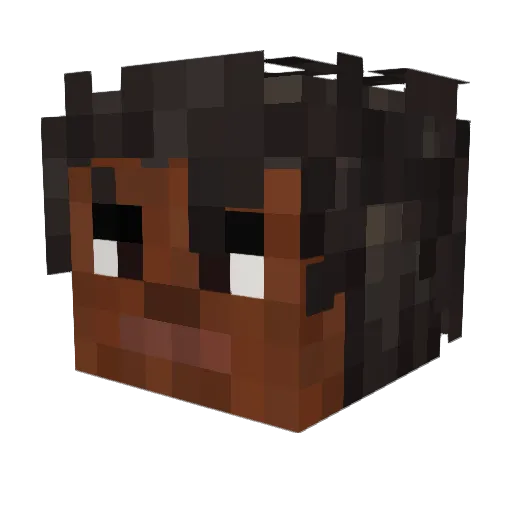 Miwitek Minecraft avatar head, 3D render